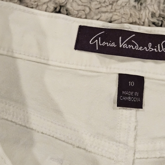 Gloria Vanderbilt NWOT 10 White Amanda Hi Rise Straight Leg Summer Stretch Jean - Picture 3 of 12